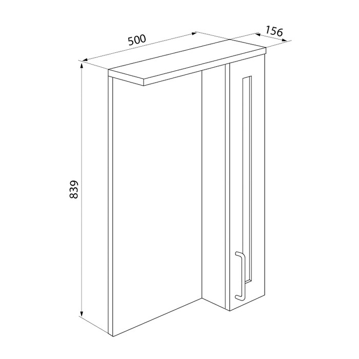 Приобрести iddis зеркало-шкаф sena 50х83,9см, с подсветкой, белый\под дерево sen5000i99