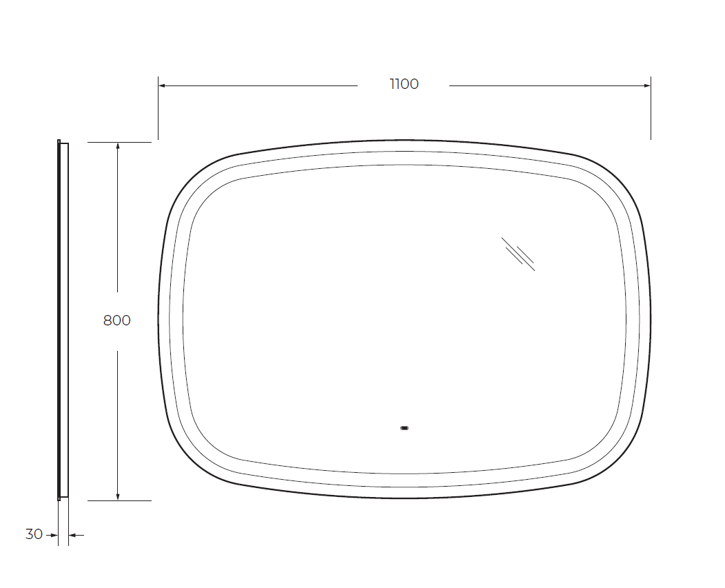 Приобрести cezares зеркало molveno 110х80 см, с подсветкой и датчиком движения czr-spc-molveno-1100-800-mov