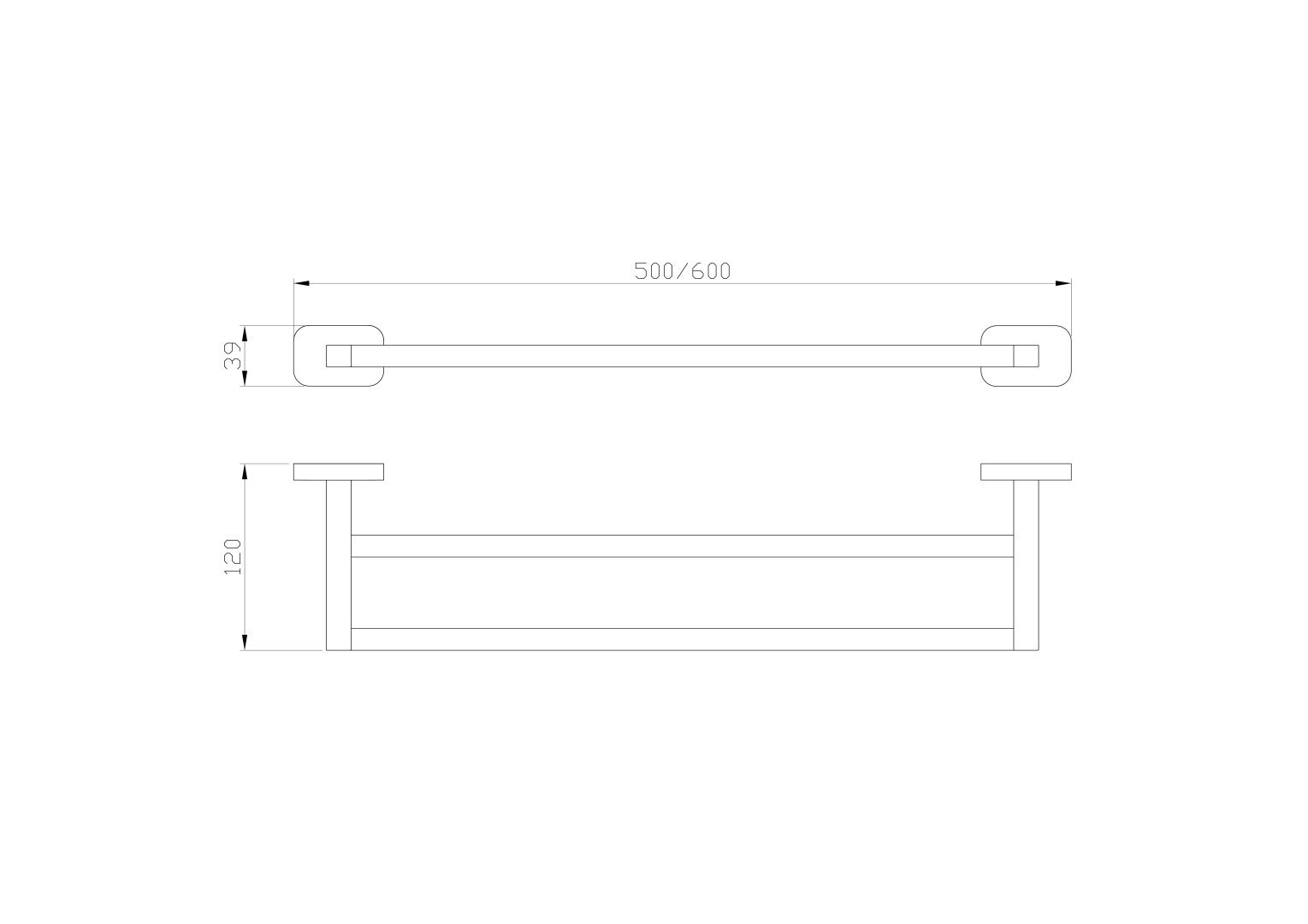 Приобрести полотенцедержатель двойной wonzon & woghand graffity, темный графит (ww-9311)