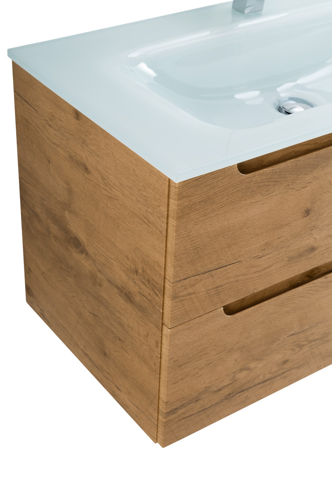 Приобрести belbagno тумба с раковиной etna 100 см, подвесная rovere nature, стеклянная раковина