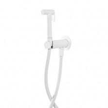 CEZARES Смеситель с гигиеническим душем LEAF, белый матовый LEAF-DIF-BIO