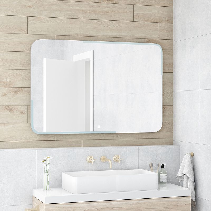 Приобрести continent зеркало с подсветкой raison 80х70 см, сенсорный включатель, белое