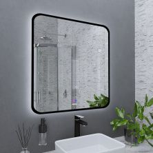 Grossman Зеркало с подсветкой Elegans Норма Black 80х80 см, с подогревом, черное 1780802