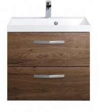 Тумба подвесная с раковиной BelBagno AURORA-600-2C-SO-RT 60 см, Rovere Tabacco