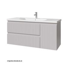 Caprigo Тумба с раковиной FORTE-Smalty STRIPE 120 см, правая, серая, эмаль