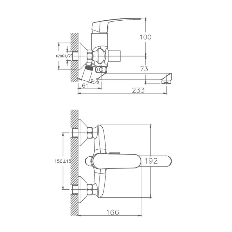 Приобрести haiba смеситель для ванны 192мм, хром hb-60183