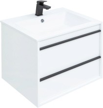 Aquanet Тумба с раковиной Lino 60 см, белая матовая