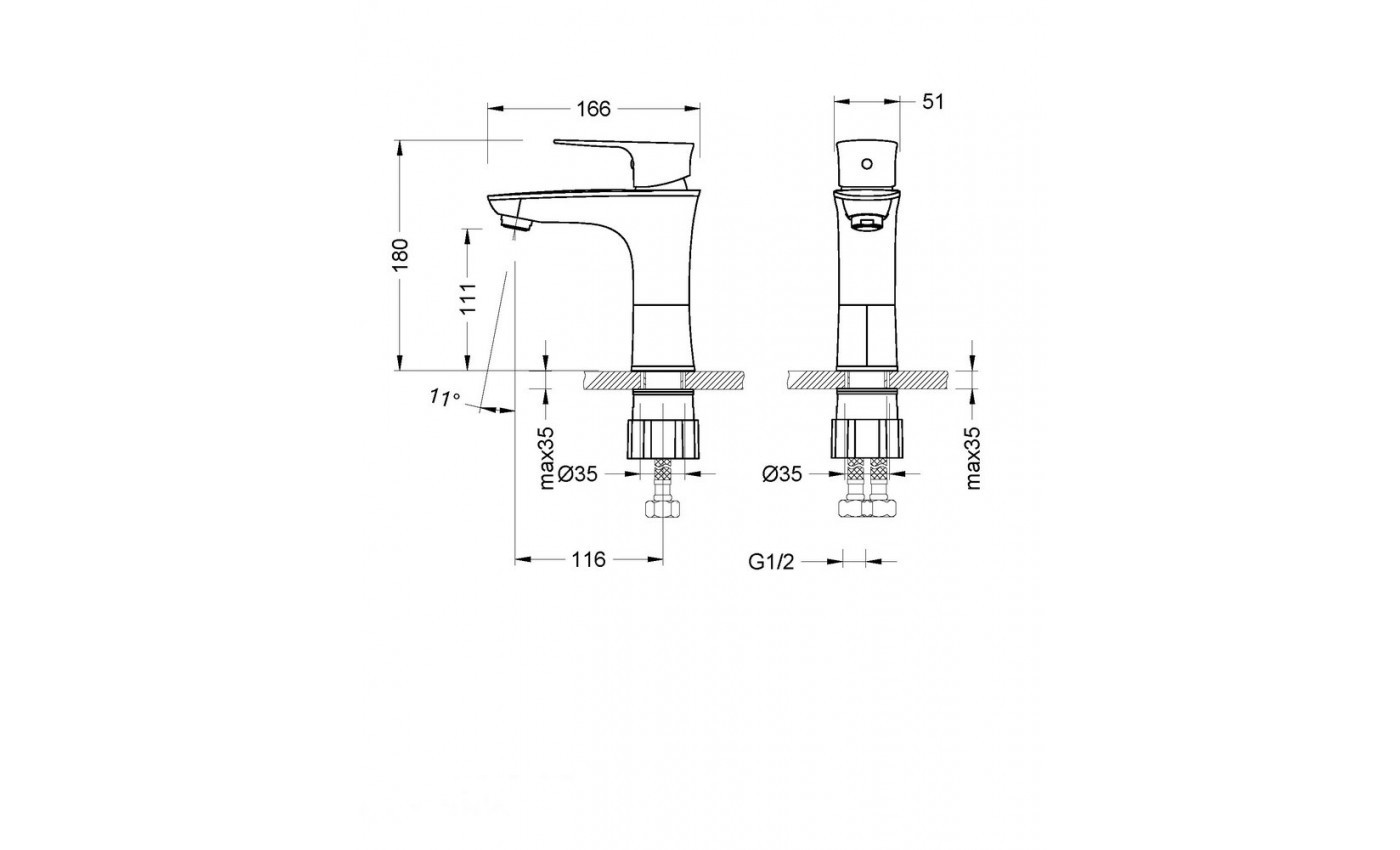 Приобрести lemark смеситель для раковины nero, хром lm0206c