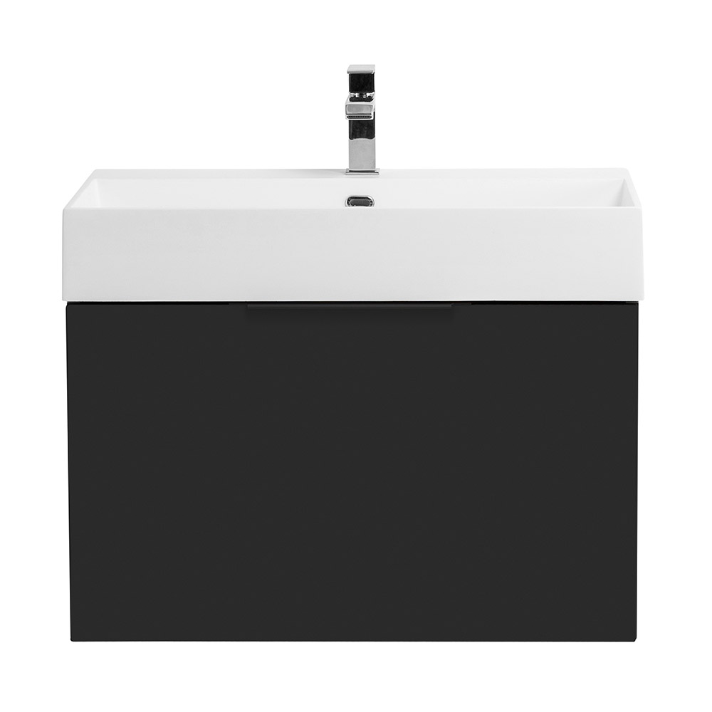 Приобрести cezares тумба подвесная с раковиной premium 70 см nero opaco, черная 55397