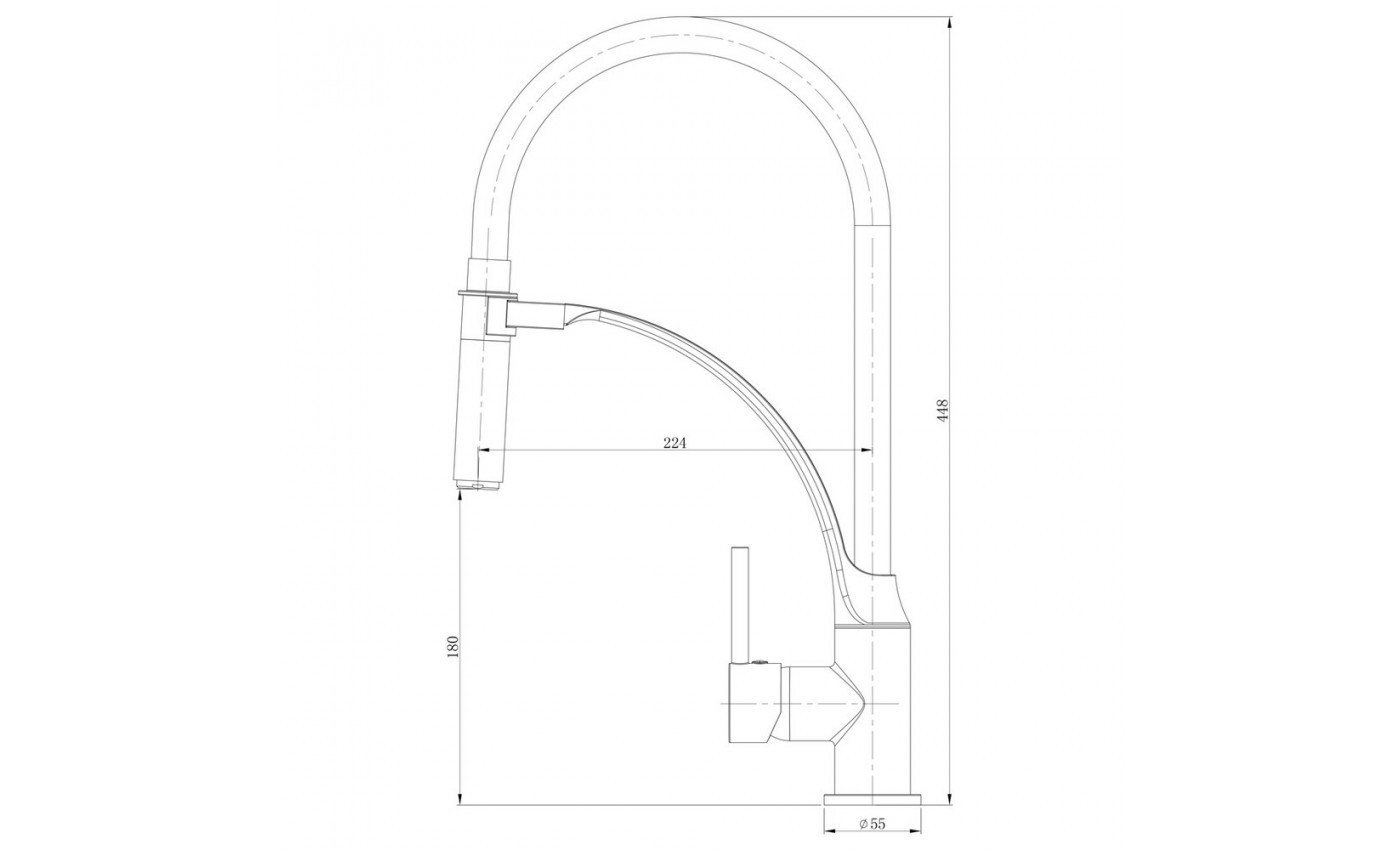 Приобрести lemark смеситель для кухни soul с гибким изливом, черный\хром lm6007c