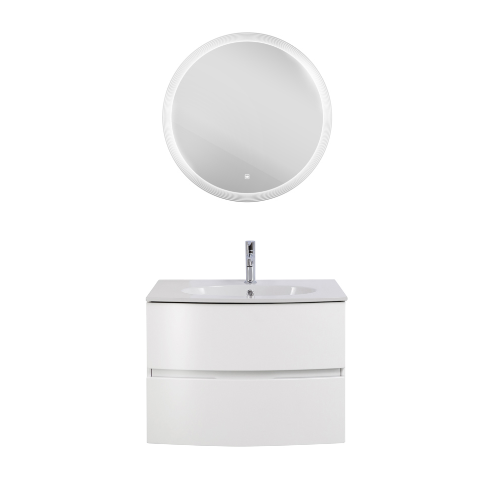 Приобрести cezares тумба подвесная с раковиной elettra 75 см bianco opaco, белая 55521