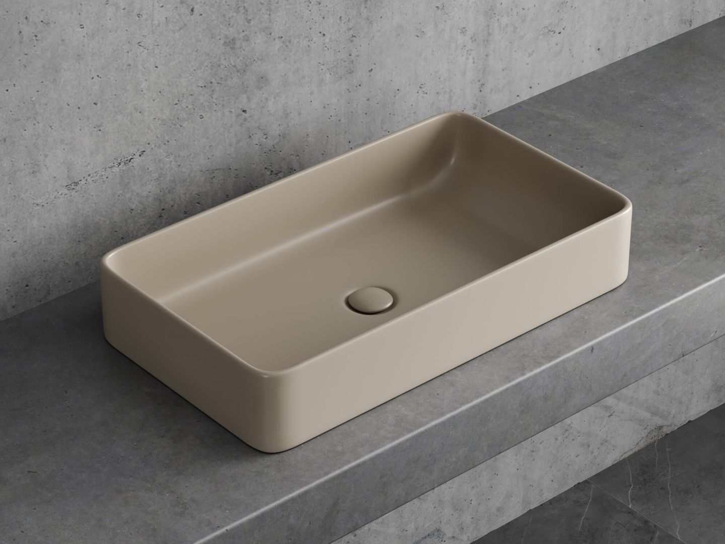 Приобрести hayzburg накладная раковина чаша 61х35 см, капучино матовый hb-0038mc