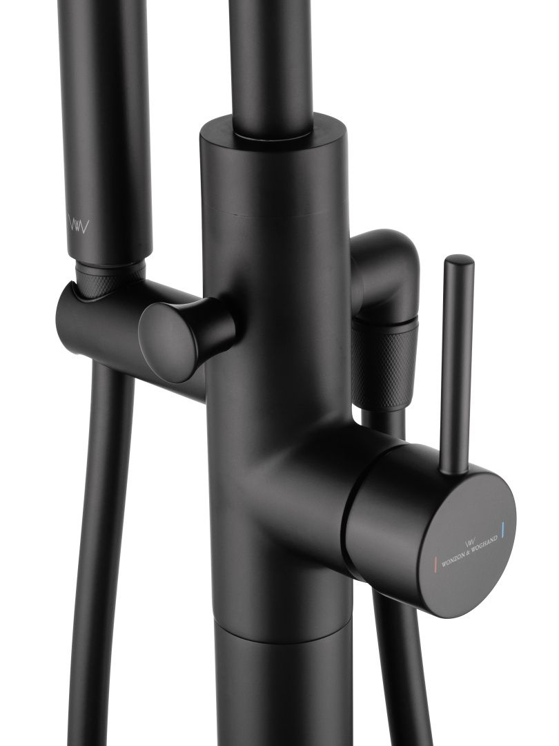 Приобрести смесители напольные для ванн и раковин wonzon & woghand stick, черный матовый (ww-88649017-mb)