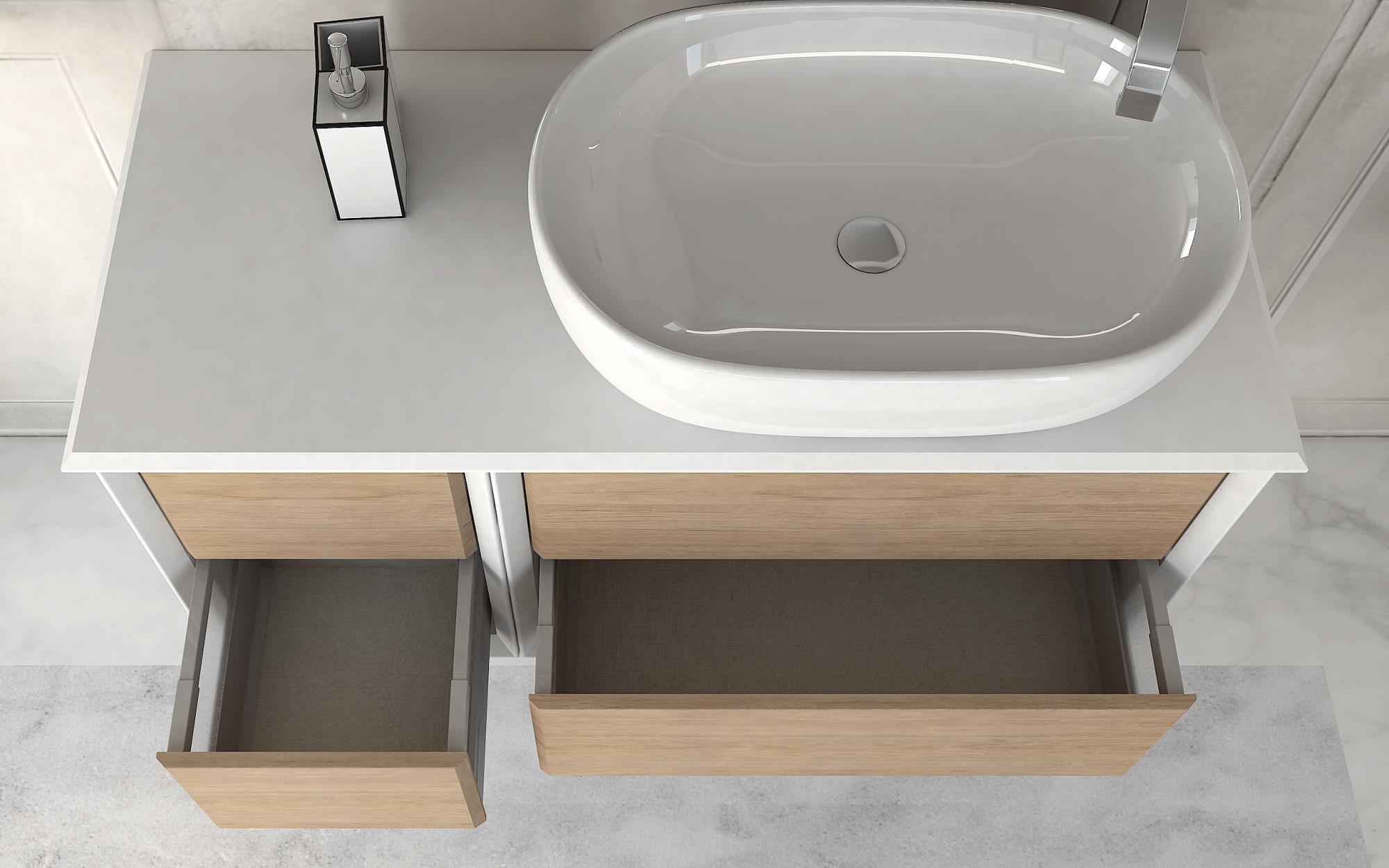 Приобрести cezares тумба со столешницей подвесная bellagio 106 см rovere tabacco, дерево 54716