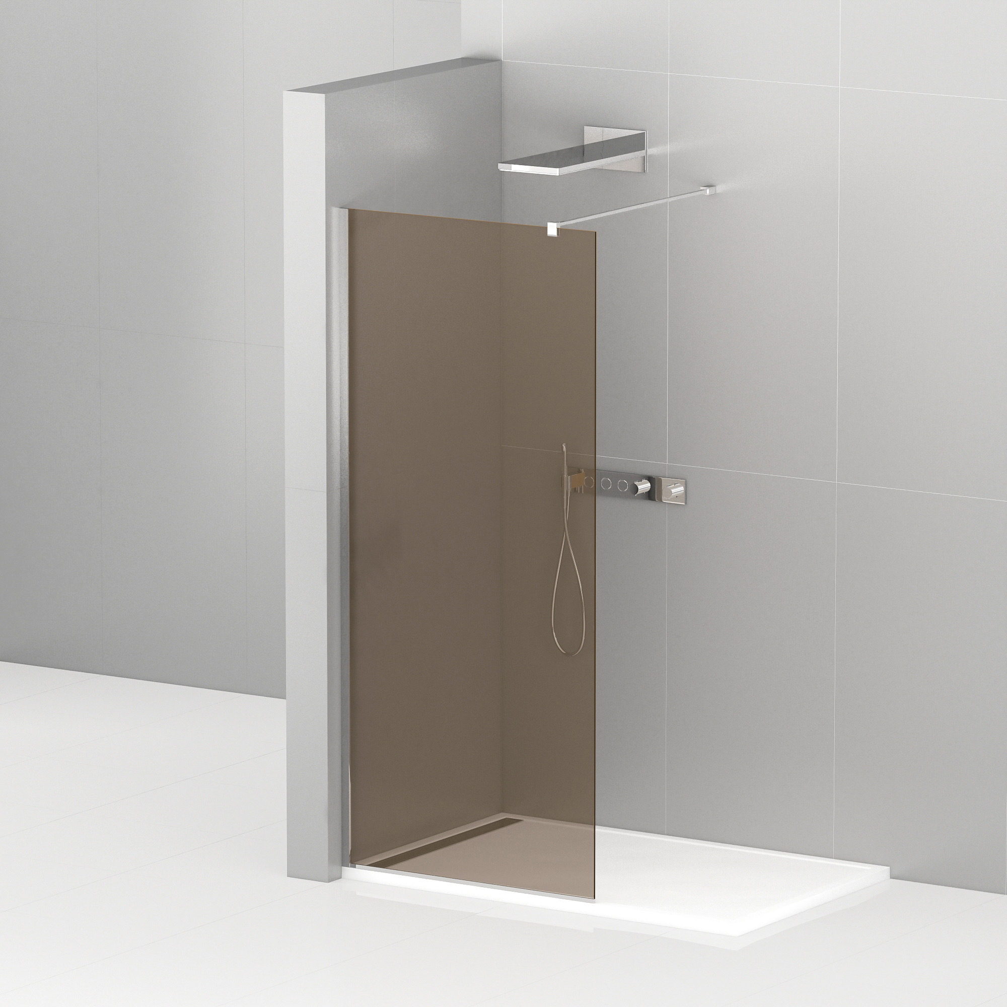 Приобрести cezares душевая перегородка liberta 90 см, бронза\хром liberta-l-1-90-120-br-cr