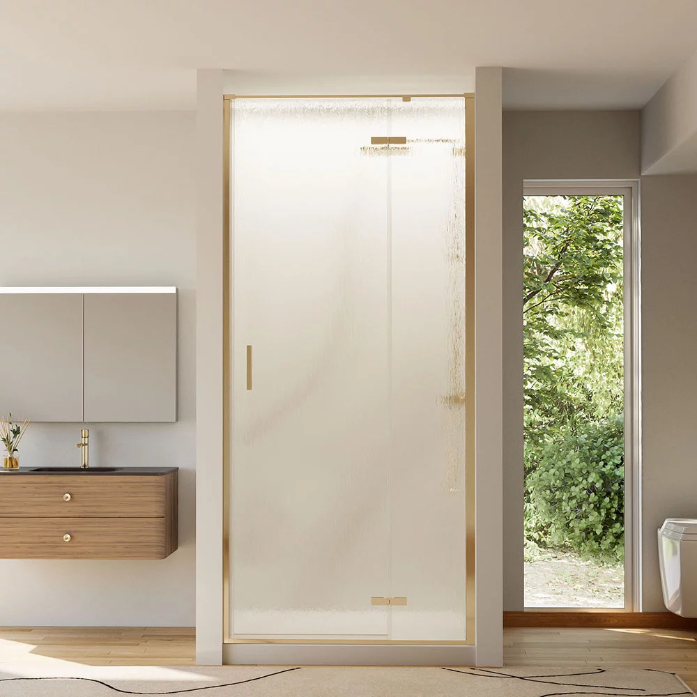 Приобрести veconi душевая дверь vianno 120х195 см, брашированное золото, стекло дождь vn73rg/r-120-06-c4
