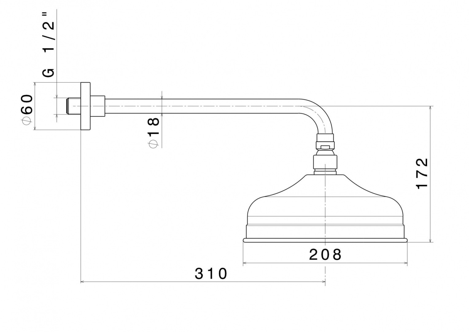 Приобрести kerama marazzi верхний душ muse 200х200мм с кронштейном, хром 9492km.21.018