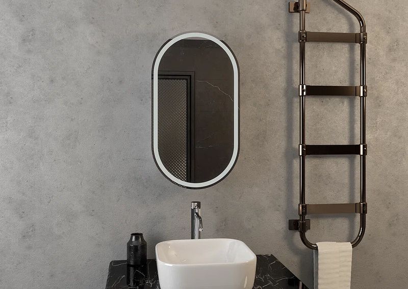 Приобрести continent зеркало шкаф с подсветкой elmage black 45х80 см, сенсорный включатель, черное