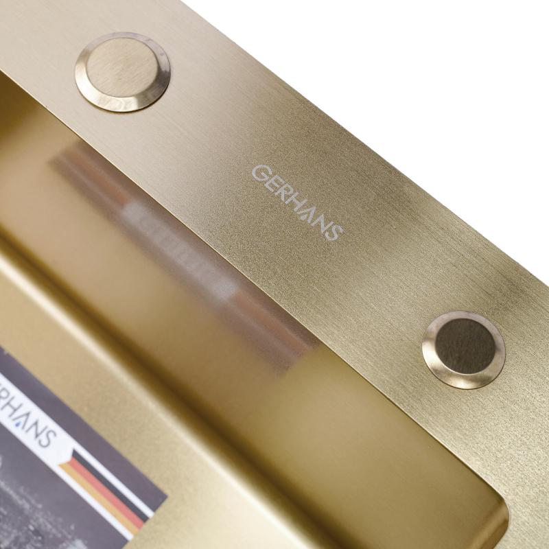 Приобрести gerhans кухонная мойка 50х50 см, золото