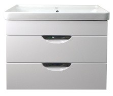 Loranto Тумба подвесная с раковиной Стиль- 70/2 "Соло" 70х58 см, белая (CS00070541)