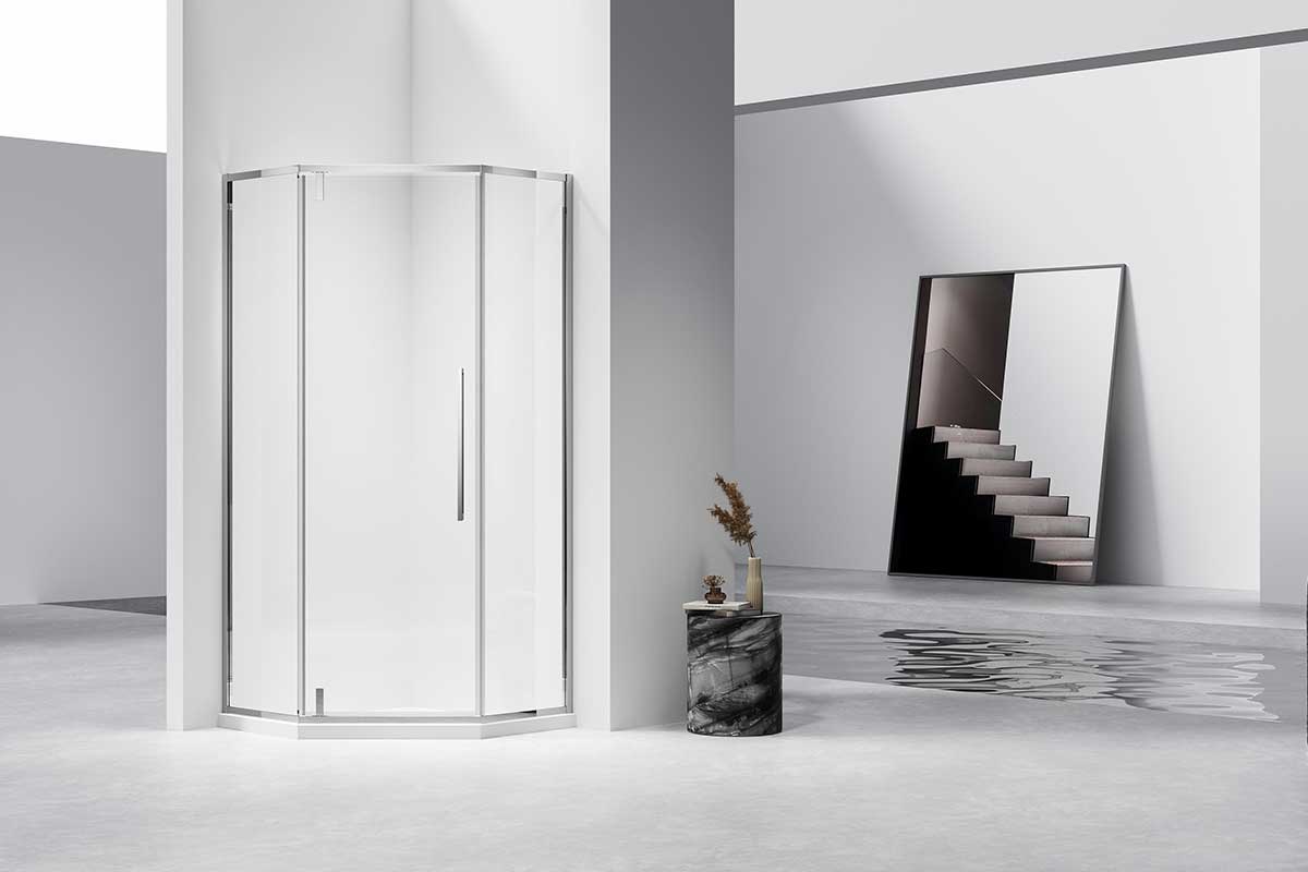Приобрести vincea душевое ограждение slim-n 100х100 см, прозрачное, хром vsp-4sn100cl