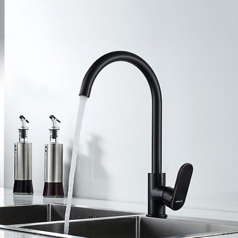 Приобрести gerhans смеситель для кухни k22t, черная бронза k14022t