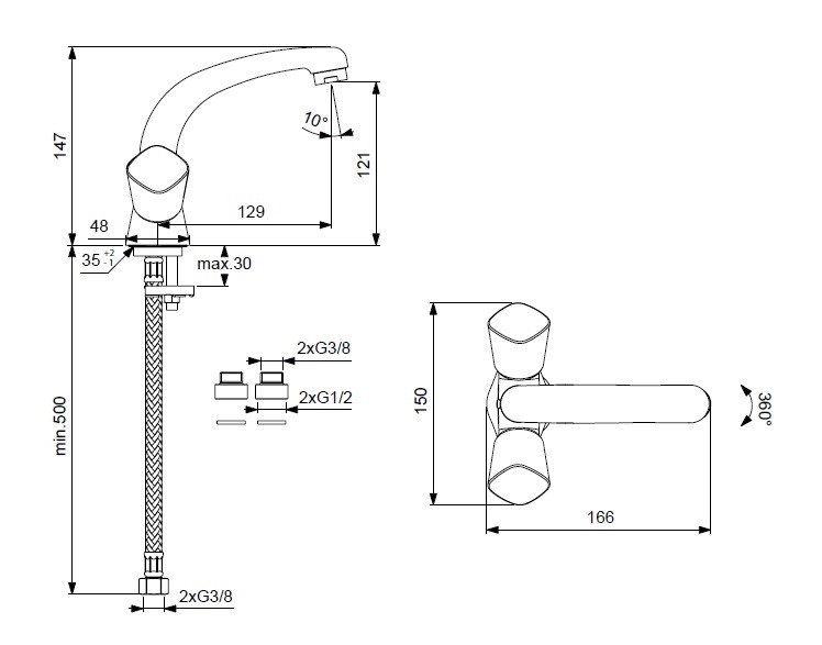 Приобрести смеситель для умывальника vidima quadro ba244aa