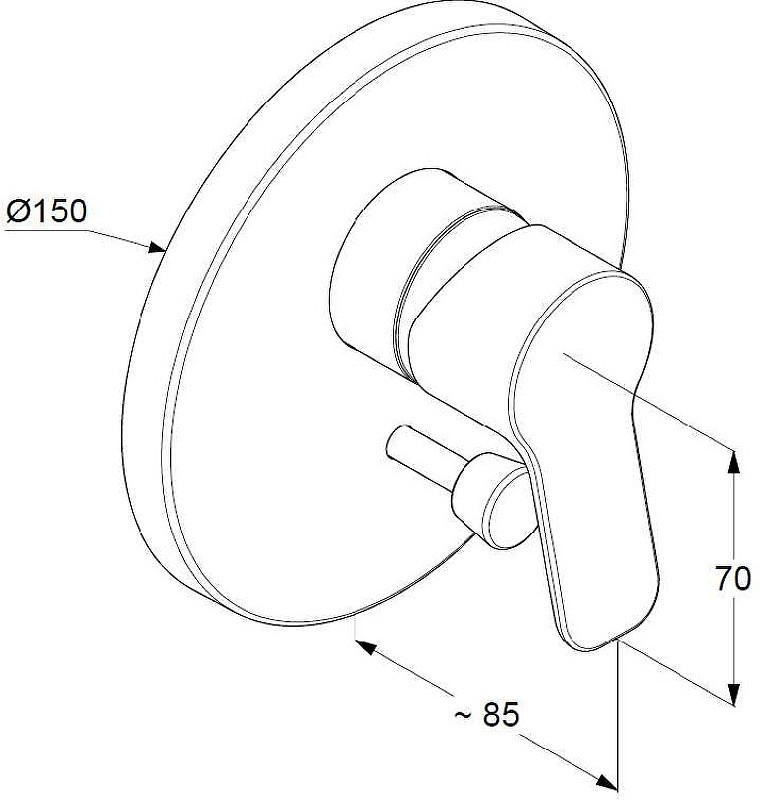 Приобрести kludi pure&easy встраиваемый смеситель для ванны и душа, внешняя монтажная часть, для 38636, арт. 374190565