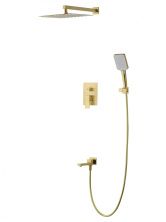 Душевая система встраиваемая WONZON & WOGHAND CUBE 2.0, Брашированное золото (WW-88087068-BG)