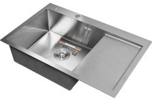 Gerhans Кухонная мойка 78х51 см, левосторонняя, сатин
