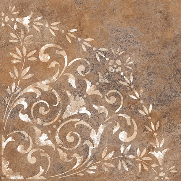 Приобрести плитка напольная керамин монреаль терракотовый розон 4д