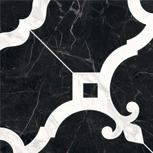Декор напольный Kerama Marazzi Фрагонар Dec. Наборный черный 1-4 розона 30х30