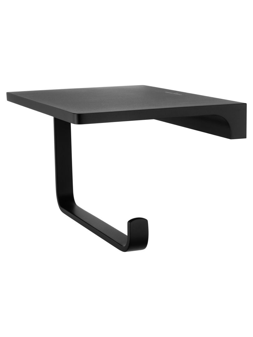 Приобрести держатель для туалетной бумаги с полкой wonzon & woghand eclipse, черный (ww-9126-bl)