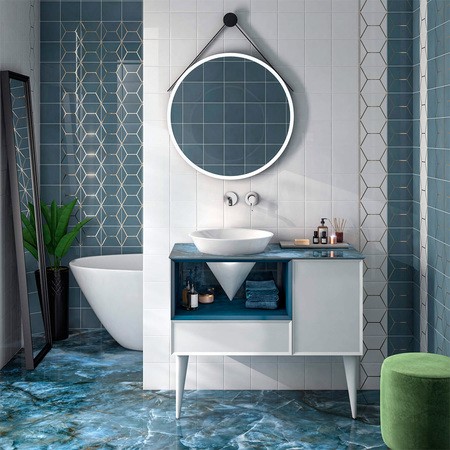 Приобрести тумба напольная с раковиной kerama marazzi cono 97 см, белая, дженциана