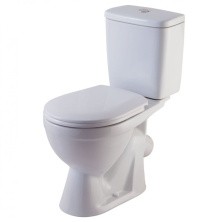 Rosa Унитаз напольный Лира Люкс, белый, сиденье микролифт, полипропилен 39907