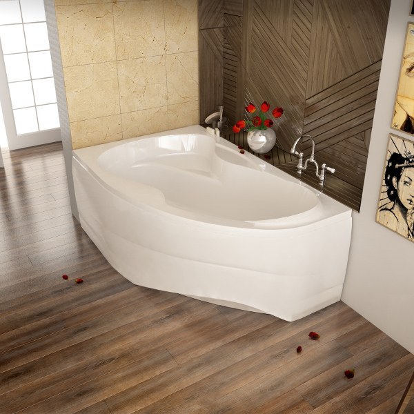 Приобрести mirsant ванна акриловая ливадия 160*100 см, белая, левая ут000019630