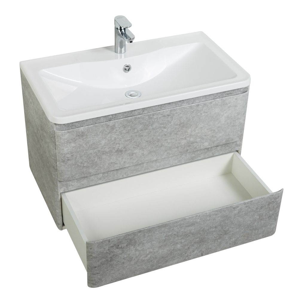 Приобрести belbagno тумба с раковиной albano 90 см, подвесная cemento verona grigio, белая раковина