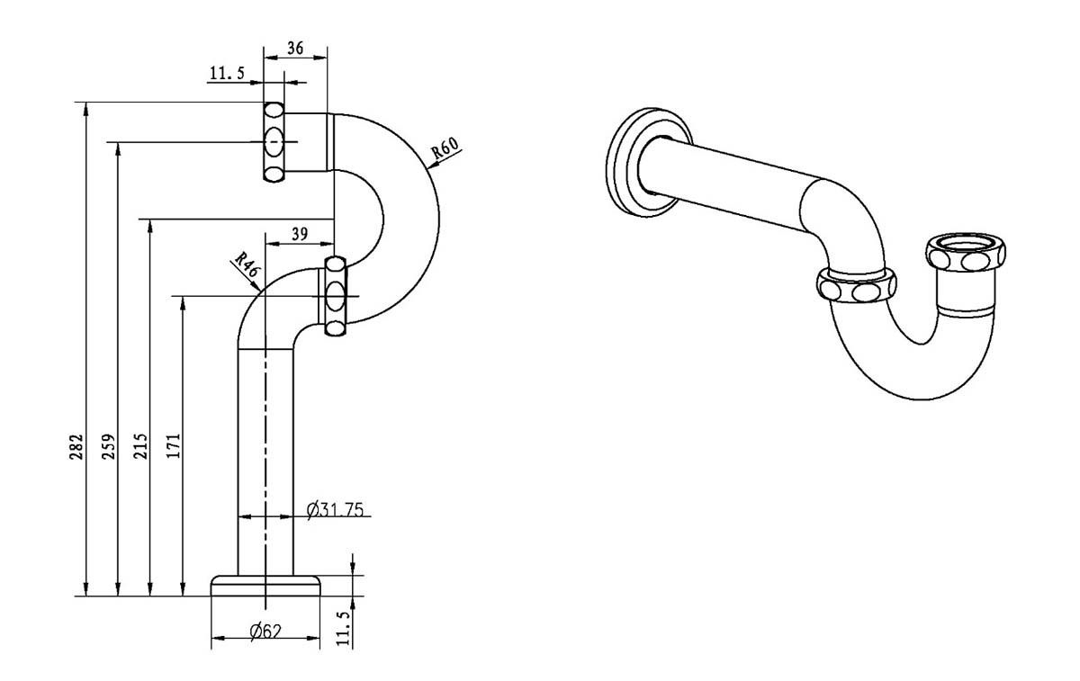 Приобрести boheme сифон для раковины medici, хром 609