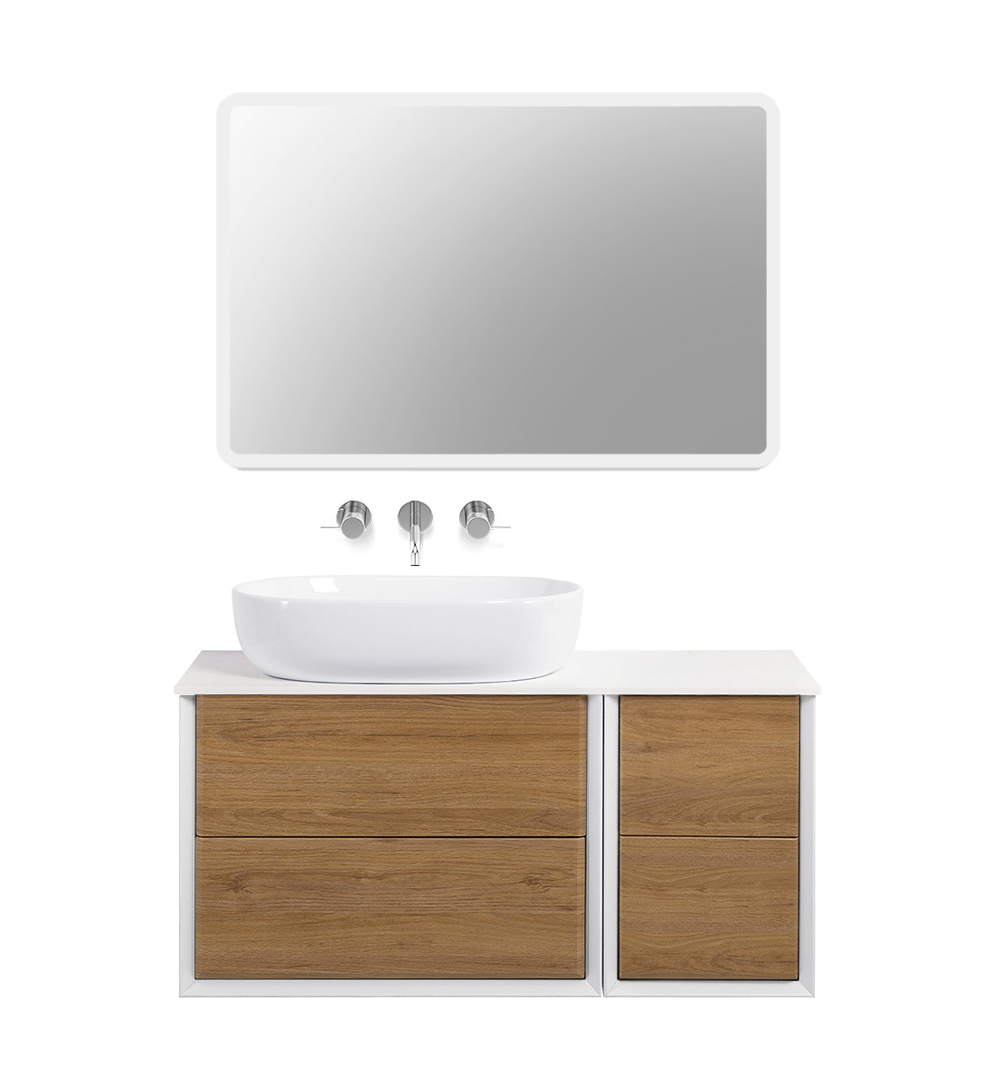 Приобрести cezares тумба со столешницей подвесная bellagio 106 см rovere tabacco, дерево 54716