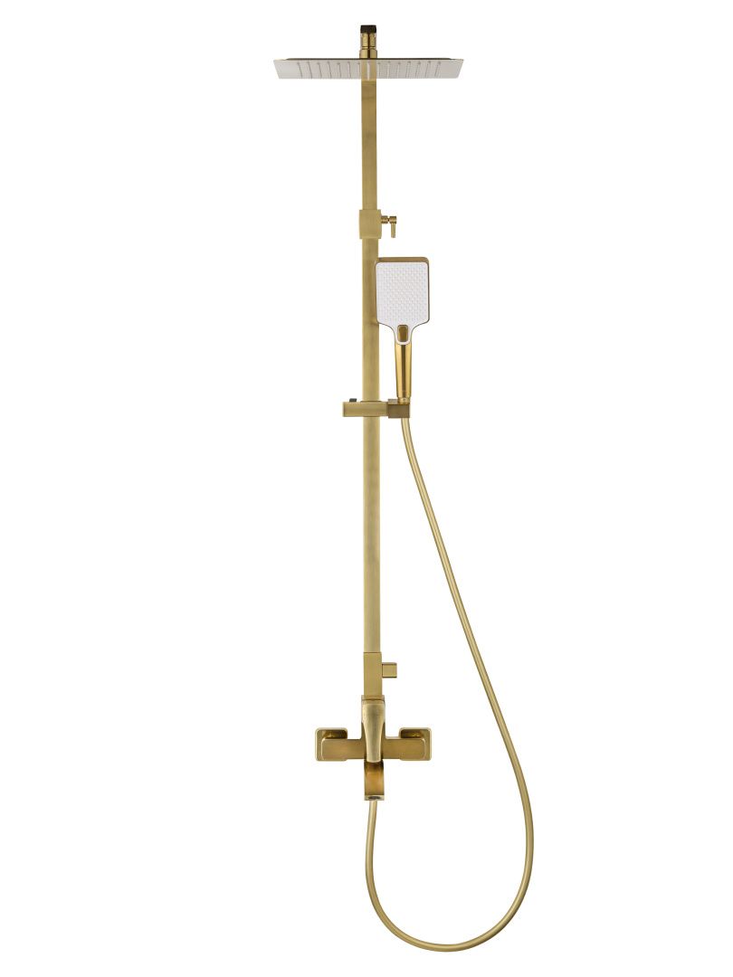 Приобрести душевая система wonzon & woghand flex, брашированное золото (ww-88047072-bg)