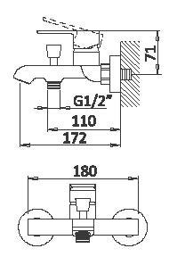 Приобрести cezares смеситель для ванны и душа nautic, хром nautic-vm-01