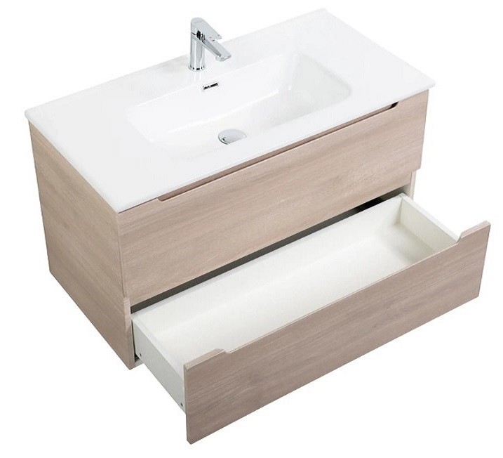 Приобрести тумба подвесная с раковиной belbagno etna-1000-2c-so-rg-p 100 см, rovere grigio