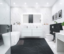 Cezares Тумба подвесная с раковиной на две чаши BELLAGIO 140 см Bianco Opaco, белая 54714