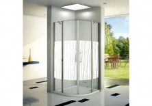 Ограждение душевое Bas Pandora R-80-T-CH 80х80 см (узор)