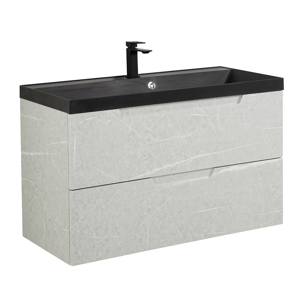 Приобрести belbagno тумба с раковиной vittoria 100 см, подвесная toros bianco, чёрная раковина