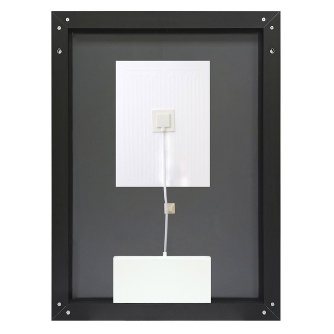 Приобрести briz зеркало bern 80х80 см, с подсветкой, подогревом,часы, температура, сенсорное включение , черное, пдз 47-60