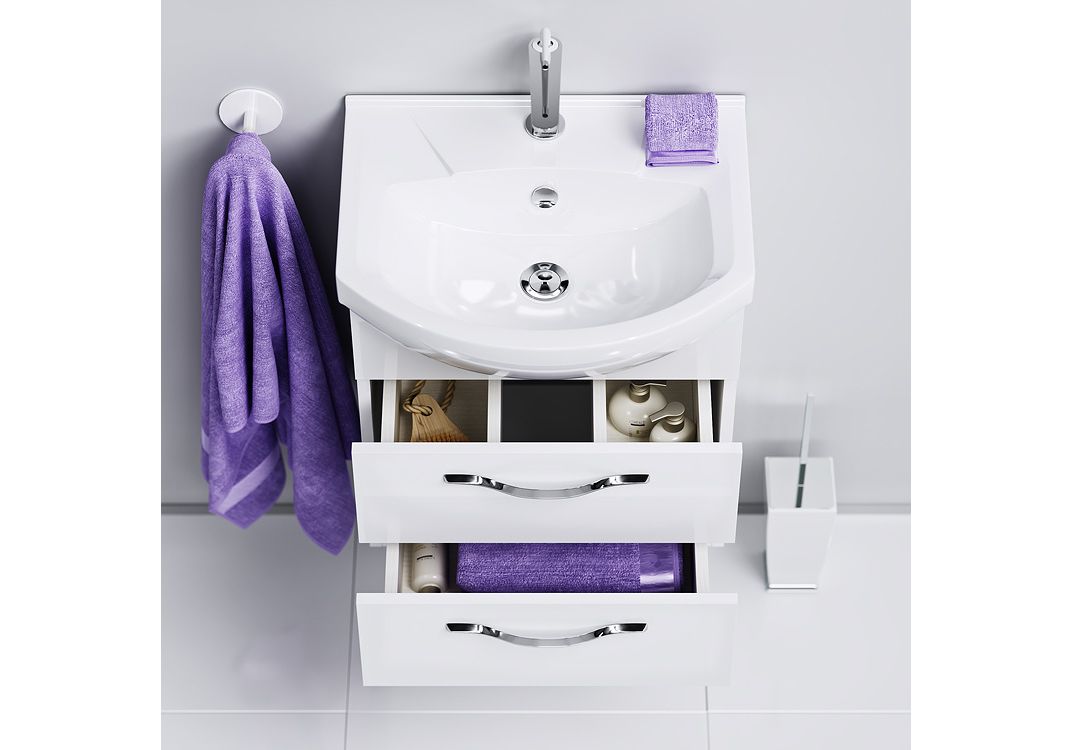 Приобрести тумба подвесная с раковиной aqwella аллегро 65 см agr.01.06/2