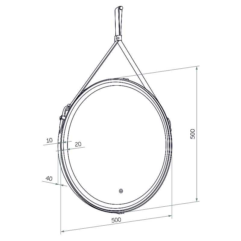 Приобрести continent зеркало с подсветкой millenium black 50х50 см, сенсорный включатель, черное