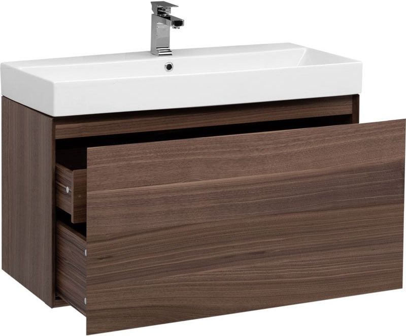 Приобрести aquanet тумба с раковиной нью-йорк 100 см, орех 00213937