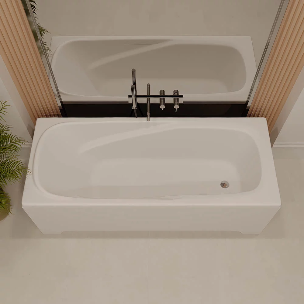 Приобрести veconi ванна из искусственного камня fresca 170х70 см, белая глянцевая frs17070